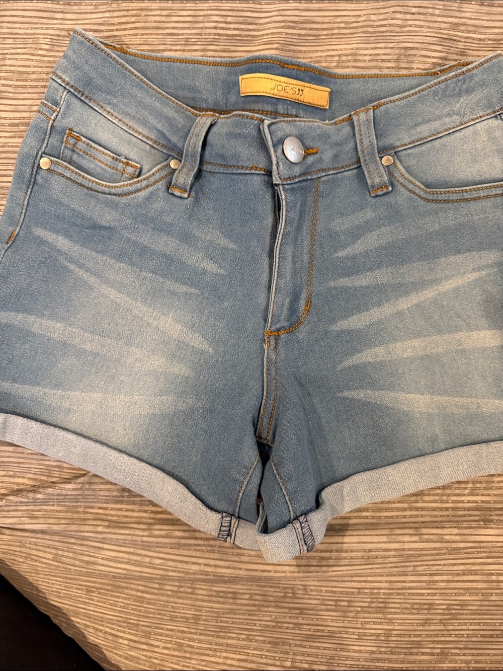 Joe's Jeans Light Blue Rolled Hem Denim Shorts